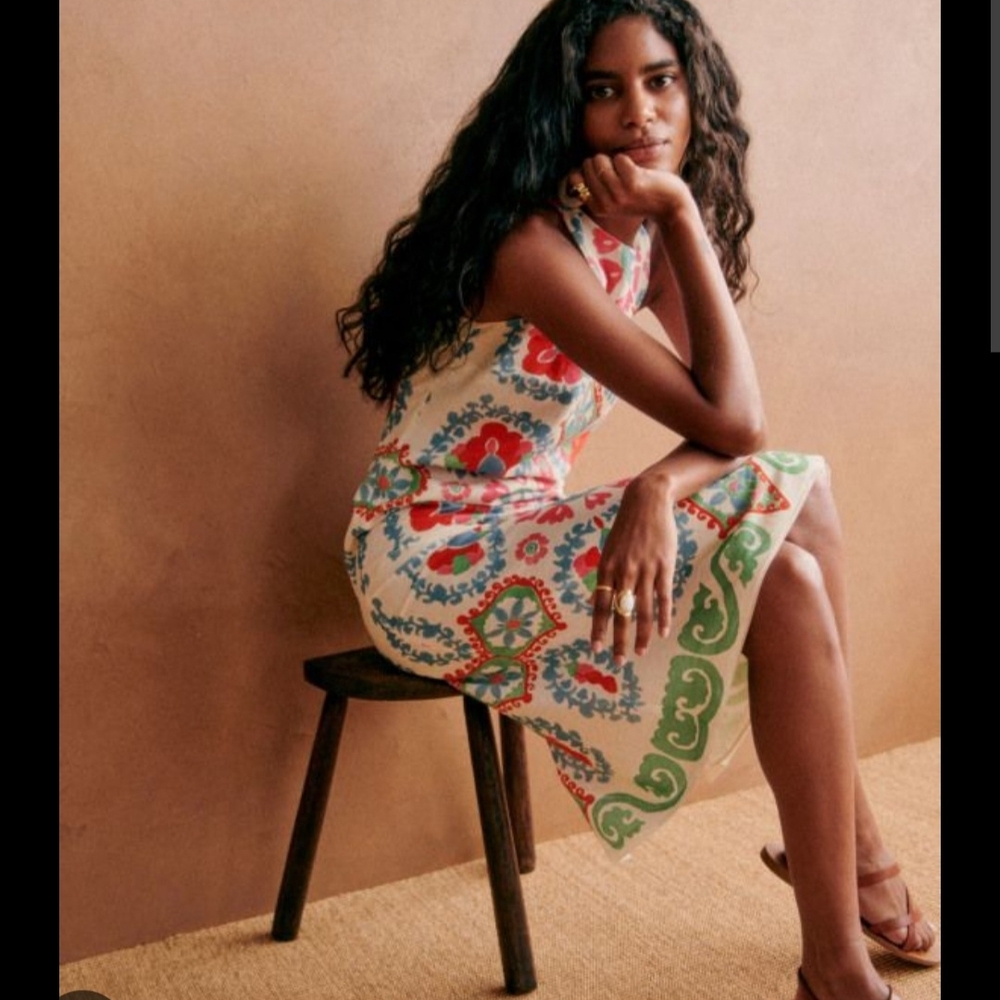Sezane Reneka Dress Size 10 Brieno Print